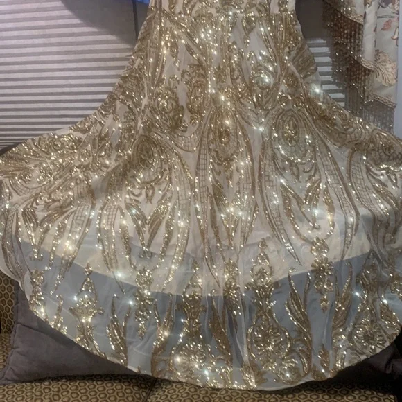 It is sequence dress new size large brig and gold - Picture 6 of 8